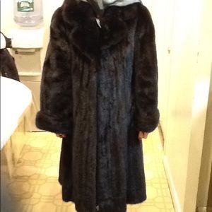 Brown mink coat
